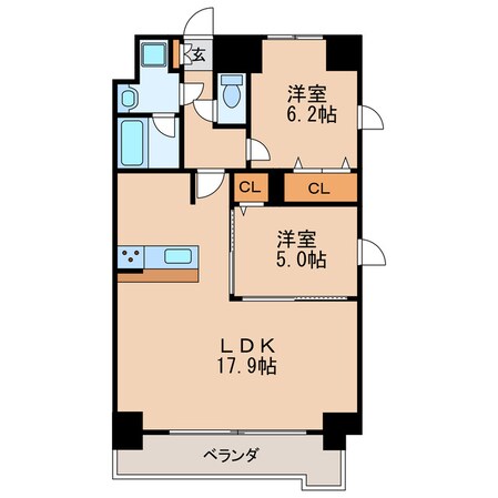 トレヴィ高岳の物件間取画像